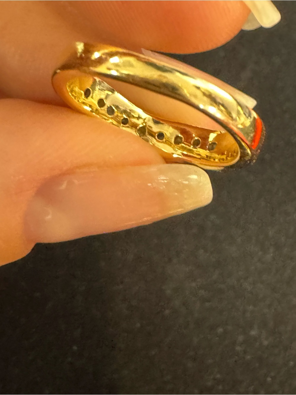 14k Yellow Gold Past Present Future Ring and Wedding Band - The Leo Diamond - Picture 7 of 11
